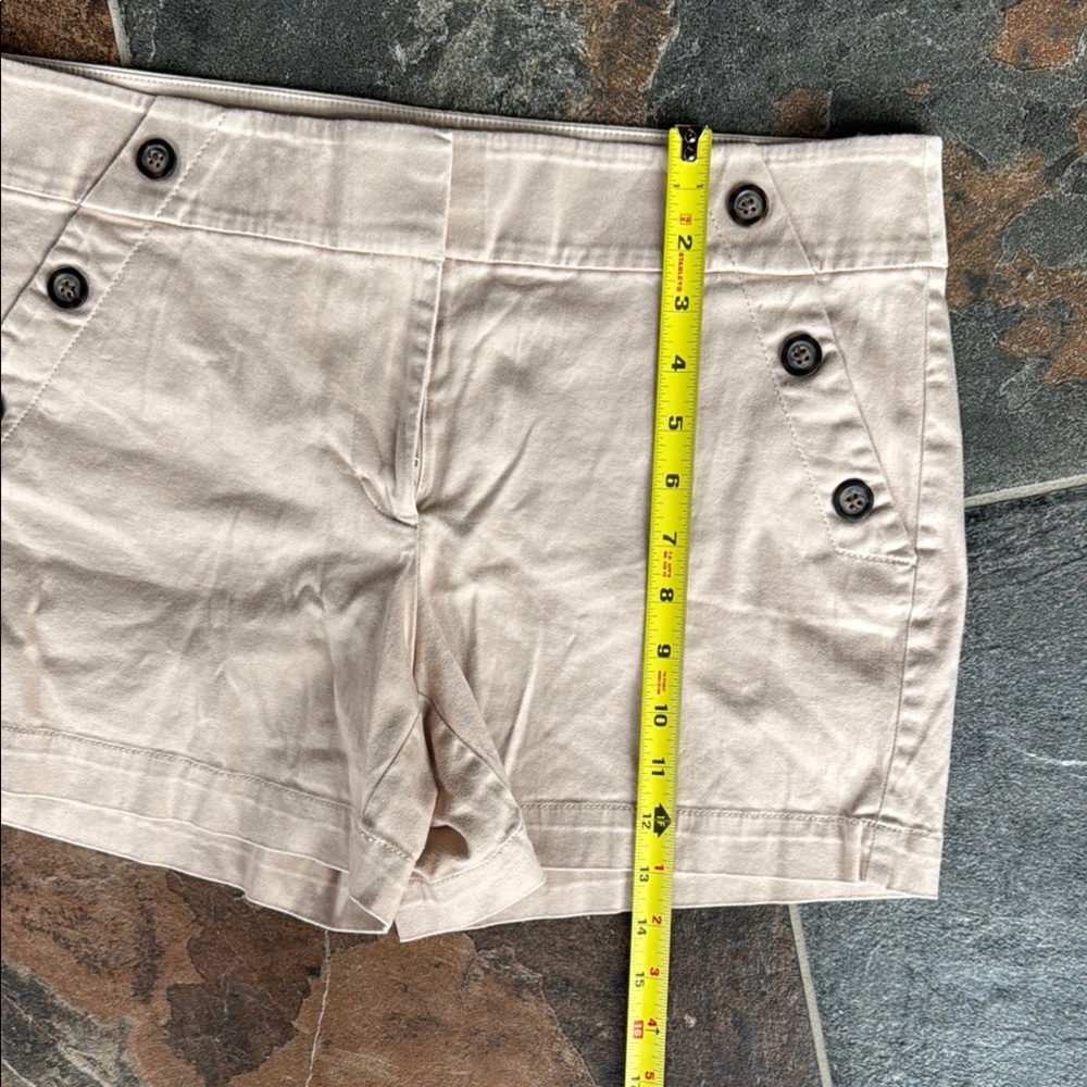 WHBM Tan Button-Accent Shorts - Picture 5 of 6